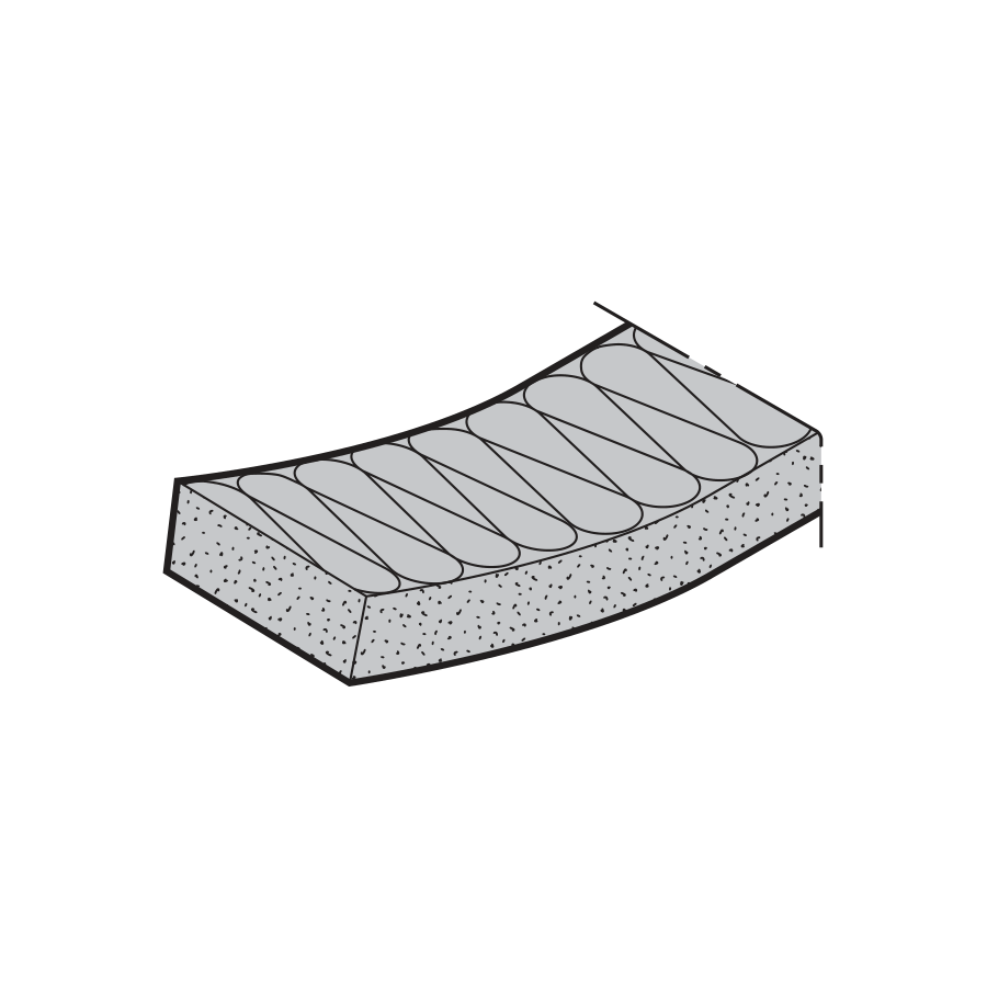 Wełna mineralna do górnej osłony szyny bieżnej do bram przesuwnych produkowanych do 10.2018 (70 × 125 × 1122 mm)