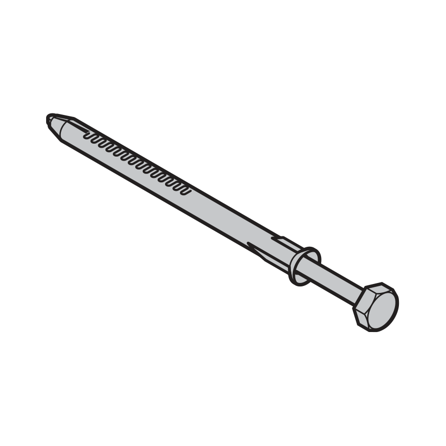 Kołek rozporowy 10 × 140 mm z podkładką U i śrubą SK, ocynkowany