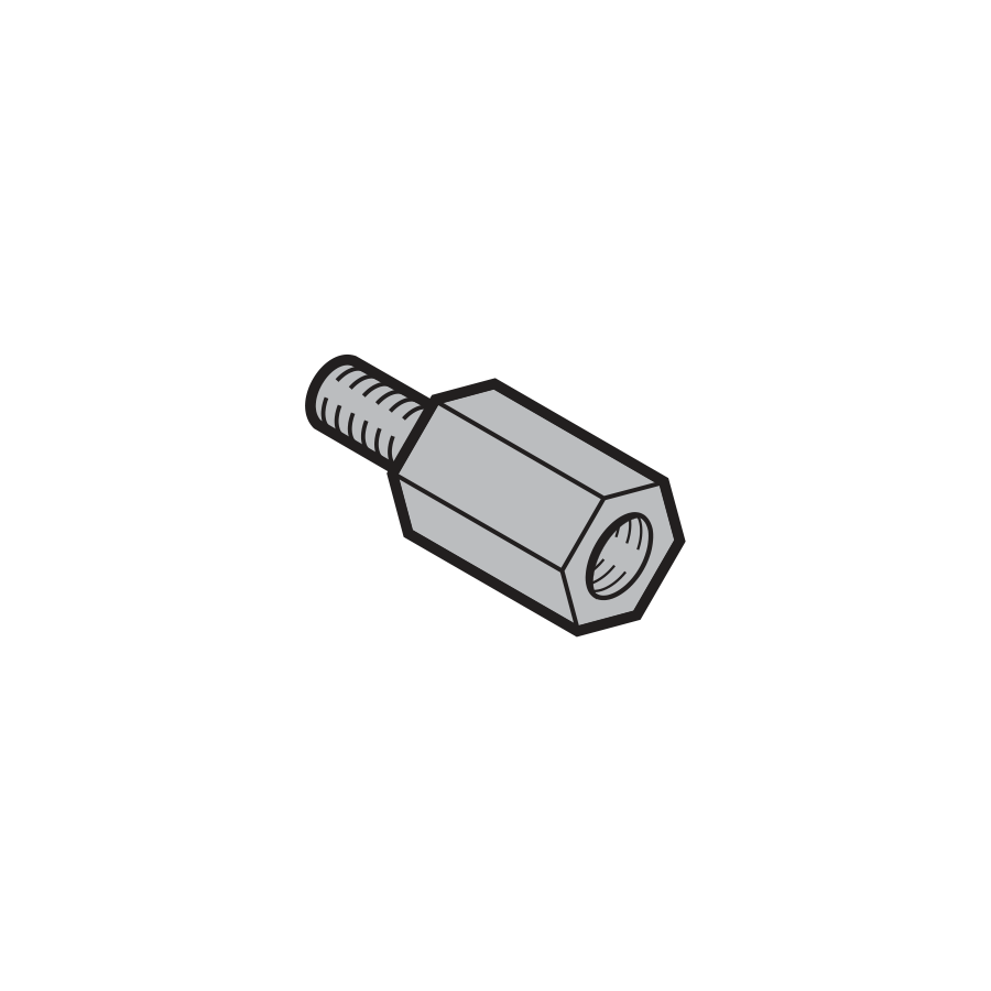 Adapter M5 do M4, stal nierdzewna – do kombinacji okucia jednostronnego z uchwytem muszlowym