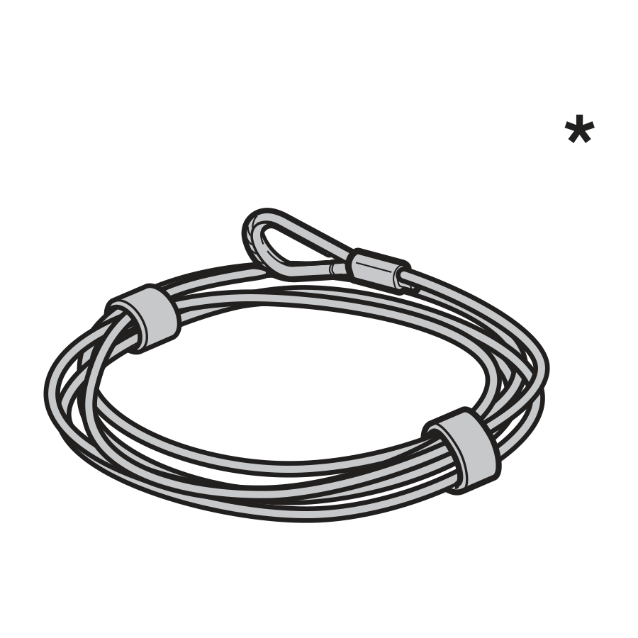 Lina stalowa Ø 3 mm, L = 3500, typ N, komplet