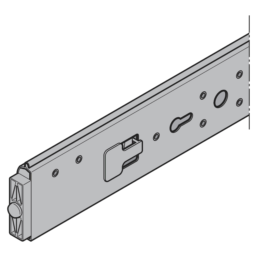 Dolny profil segmentu do PU 75, PU 77 i HG 75, aluminium eloksalowane w kolorze czarnym, sprzedaż na metry