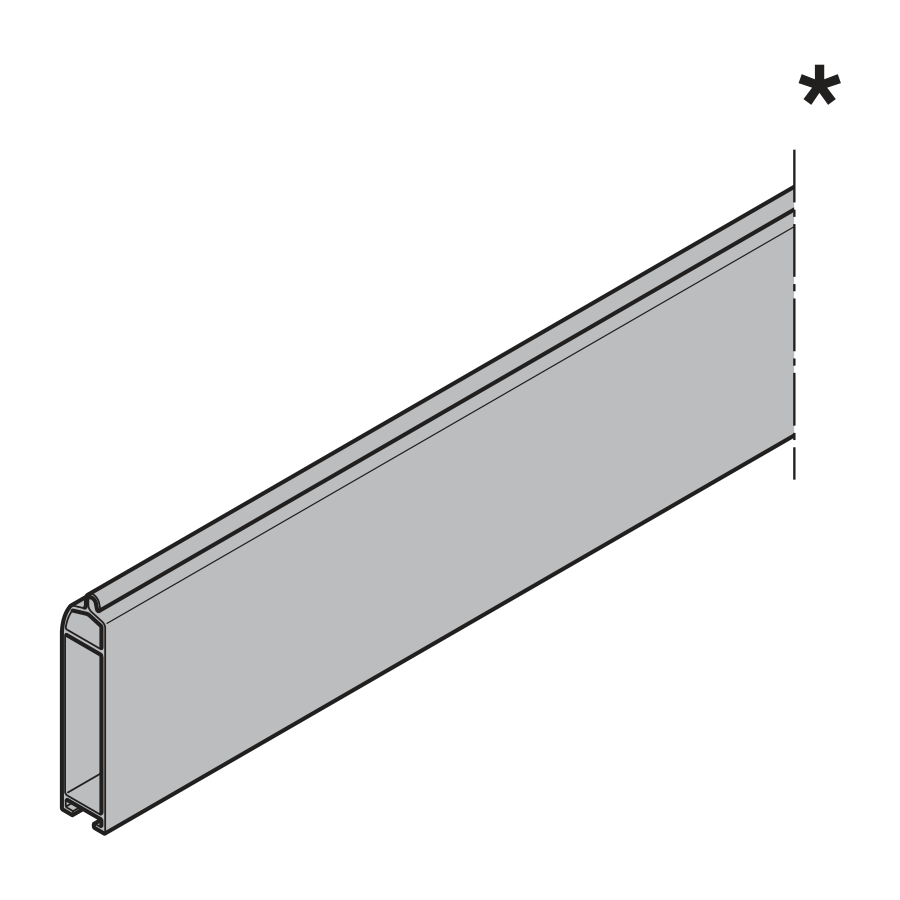 Dolny profil pancerza HG 75 TD, aluminium eloksalowane w kolorze czarnym, sprzedaż na metry