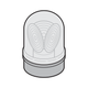 Lampa obrotowa 230 V AC, kolor czerwony