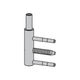 Dolny element zawiasu rolkowego 140 mm