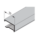 Aluminiowa listwa przyszybowa NP 1,5, grubość wypełnienia 1,5 mm, długość do 6500 mm