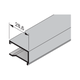 Aluminiowa listwa przyszybowa NP 3, grubość wypełnienia 3 mm, długość do 6500 mm