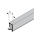 Aluminiowa listwa przyszybowa WD 16, grubość wypełnienia 16 mm, długość do 6500 mm