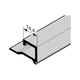 Aluminiowa listwa przyszybowa do drzwi bocznych ASP 40 / ASR 40 / NTP079, grubość wypełnienia 26 mm, eloksalowana E6 / C35, sprzedaż na metry