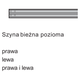 Szyna bieżna pozioma, prawa, sprzedaż na metry
