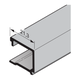 Aluminiowa listwa przyszybowa do drzwi bocznych i aluminiowaej przesłony z ram GA014, grubość wypełnienia 51 mm, eloksalowana E6 / C0, sprzedaż na metry