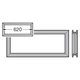 Rama okna kasetonowego M0 (620 mm, wzór standardowy), do ocieplanych segmentów bramy 42 mm