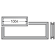 Rama okna kasetonowego L0 (1004 mm, wzór standardowy), do ocieplanych segmentów bramy 42 mm